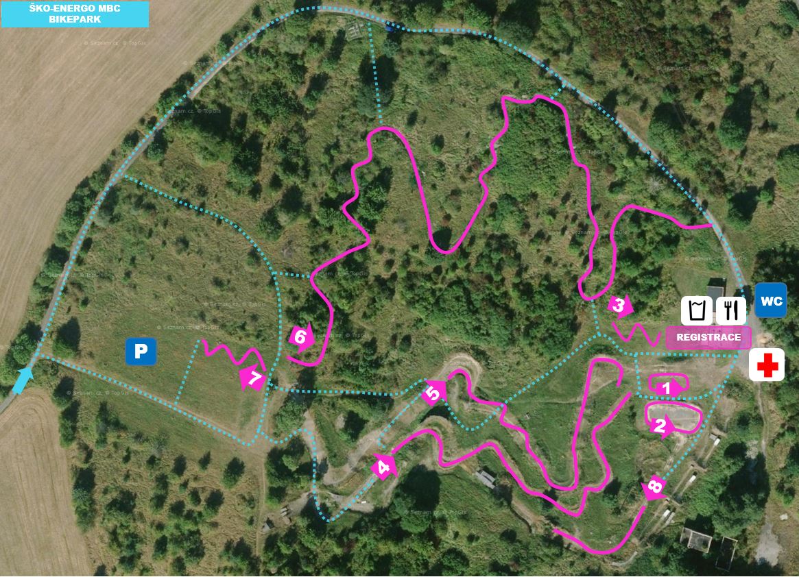 MBC bikepark mapa